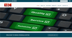 Desktop Screenshot of oswalminerals.com