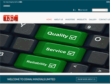 Tablet Screenshot of oswalminerals.com